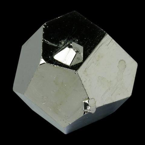 Pentagonododécaèdre de pyrite