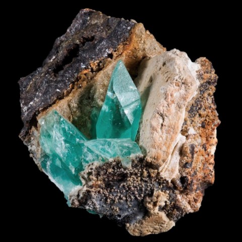 Phosphophyllite de Cerro de Potosí, Bolivie © Rob Lavinsky