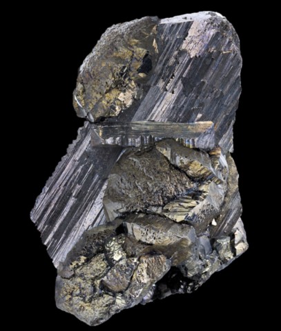 Stannite sur arsénopyrite de Yaogangxian Mine, Hunan, Chine © Eugene & Sharon Cisneros