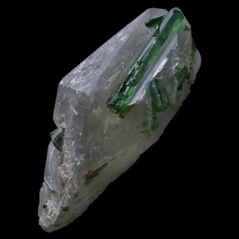 Tourmaline verte de Pederneira mine, Sao Jose da Safira, Minas Gerais, Brésil