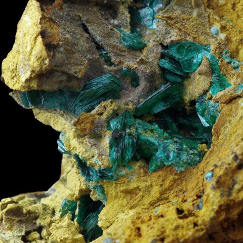 Chalcophyllite de Salsigne, Aude, France
