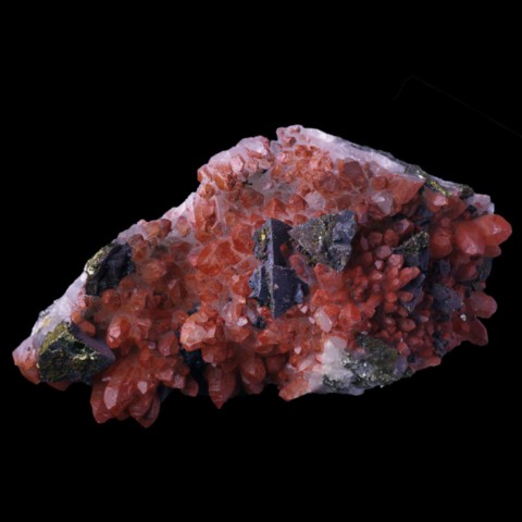 Chalcopyrite et quartz hématoïde de Huxu Au deposit, Dongxiang Co., Fuzhou, Jiangxi, Chine