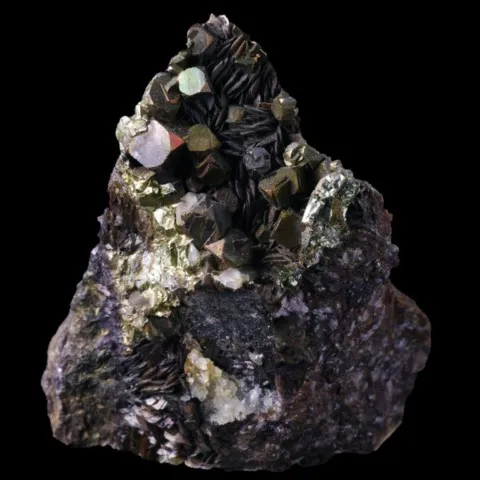 Pyrite et sidérite de Peyrebrune, Tarn, France