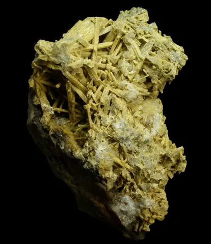 Stibine pseudomorphosée en cervantite de Gallos Mine, Zacatecas, Mexique © John Sobolewski