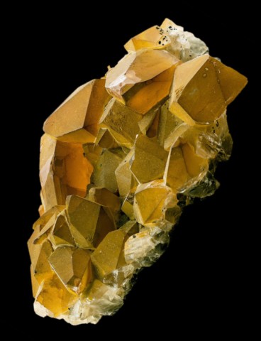Greenockite sur calcite de Joplin, Missouri, USA - Collection Smithsonian Institute © Ken Larsen