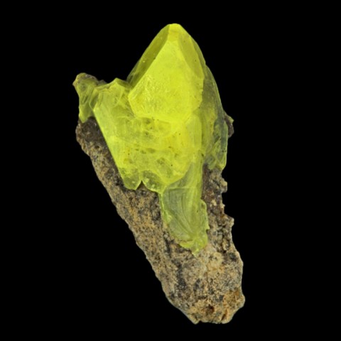Liebigite de 1,7 cm de Schwartzwalder Mine, Colorado, USA © Dan Weinrich