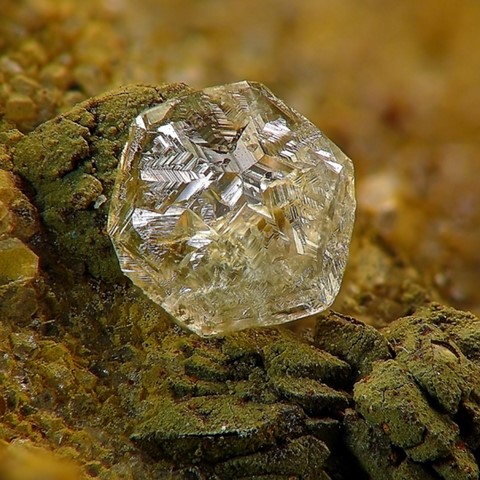 Chabazite variété phacolite de  Soutěsky quarry, République Tchèque © Petr Fuchs