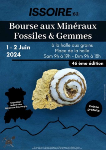 Bourse minéraux Issoire 2024