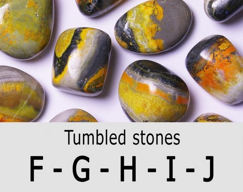 F-G-H-I-J tumbled stones