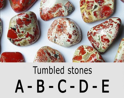 A-B-C-D-E tumbled stones