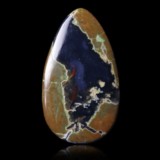 Agate lithophyse en cabochon