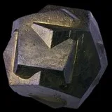 Pyrite maclée en croix de fer